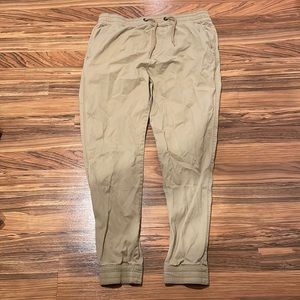 Khaki Hollister Joggers Drawstring Waistband